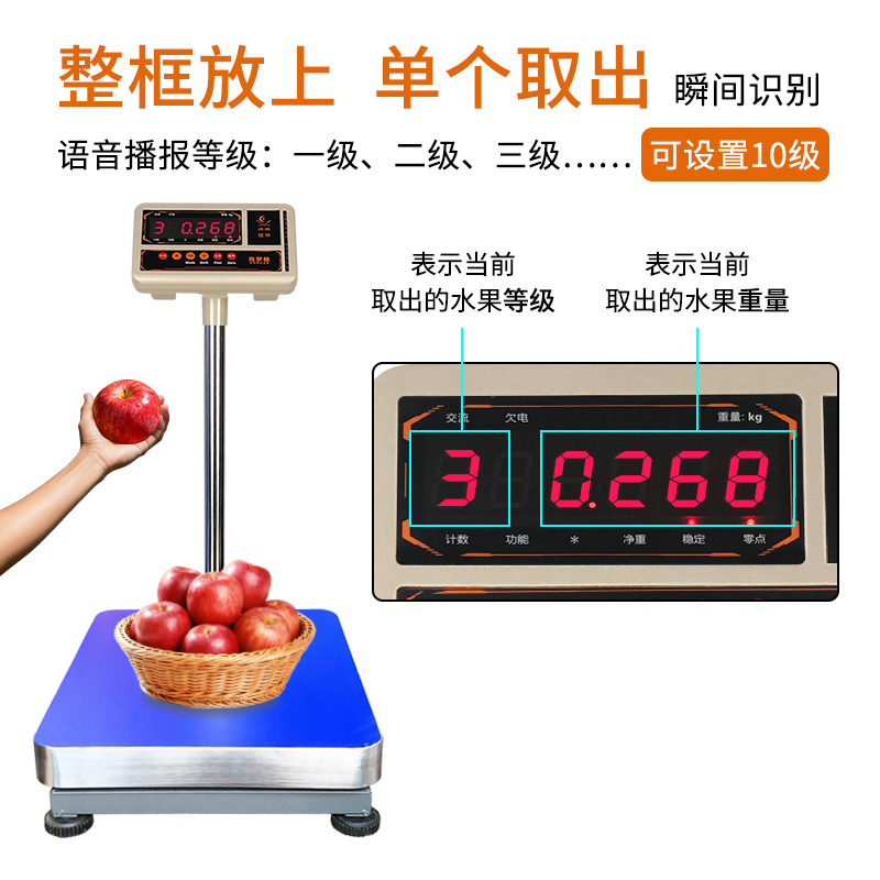 智能语音等级分拣台秤